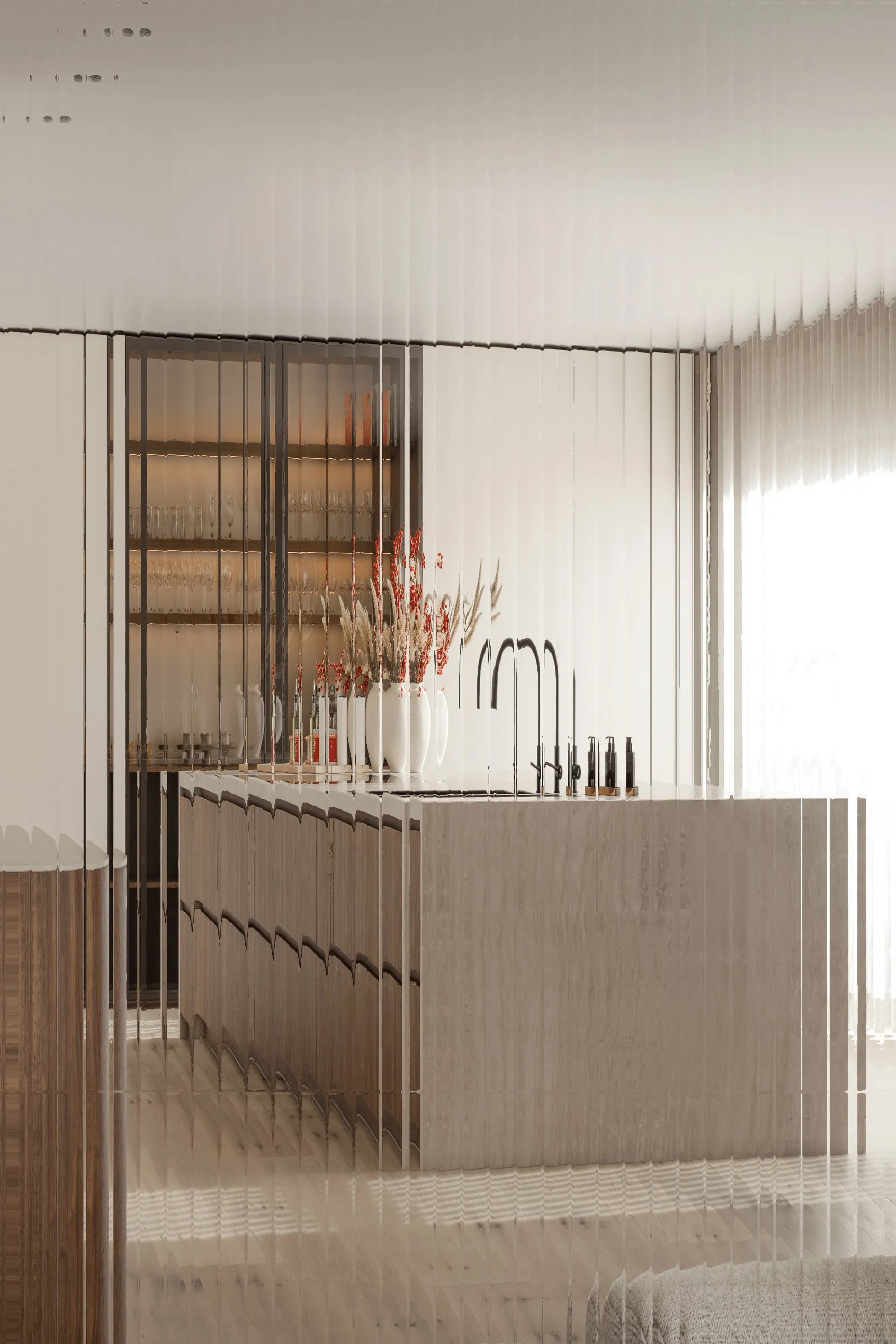 Darby Doors kaderdeur op maat in een warm interieur